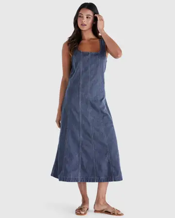 Ainsley Dress in Dark Denim | Chances Surf NZ Ainsley Dress in Dark Denim | Chances Surf NZ