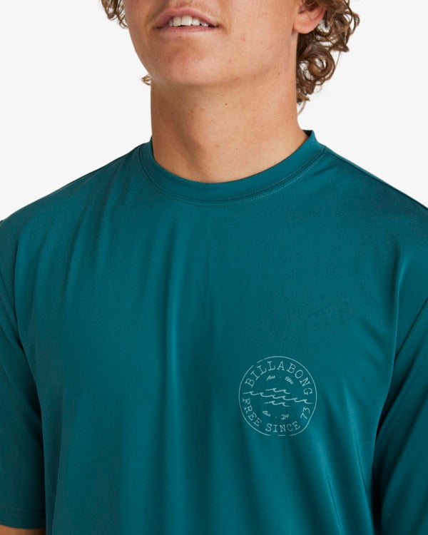 Billabong Big Wave Daz Rash Shirt in Real Teal