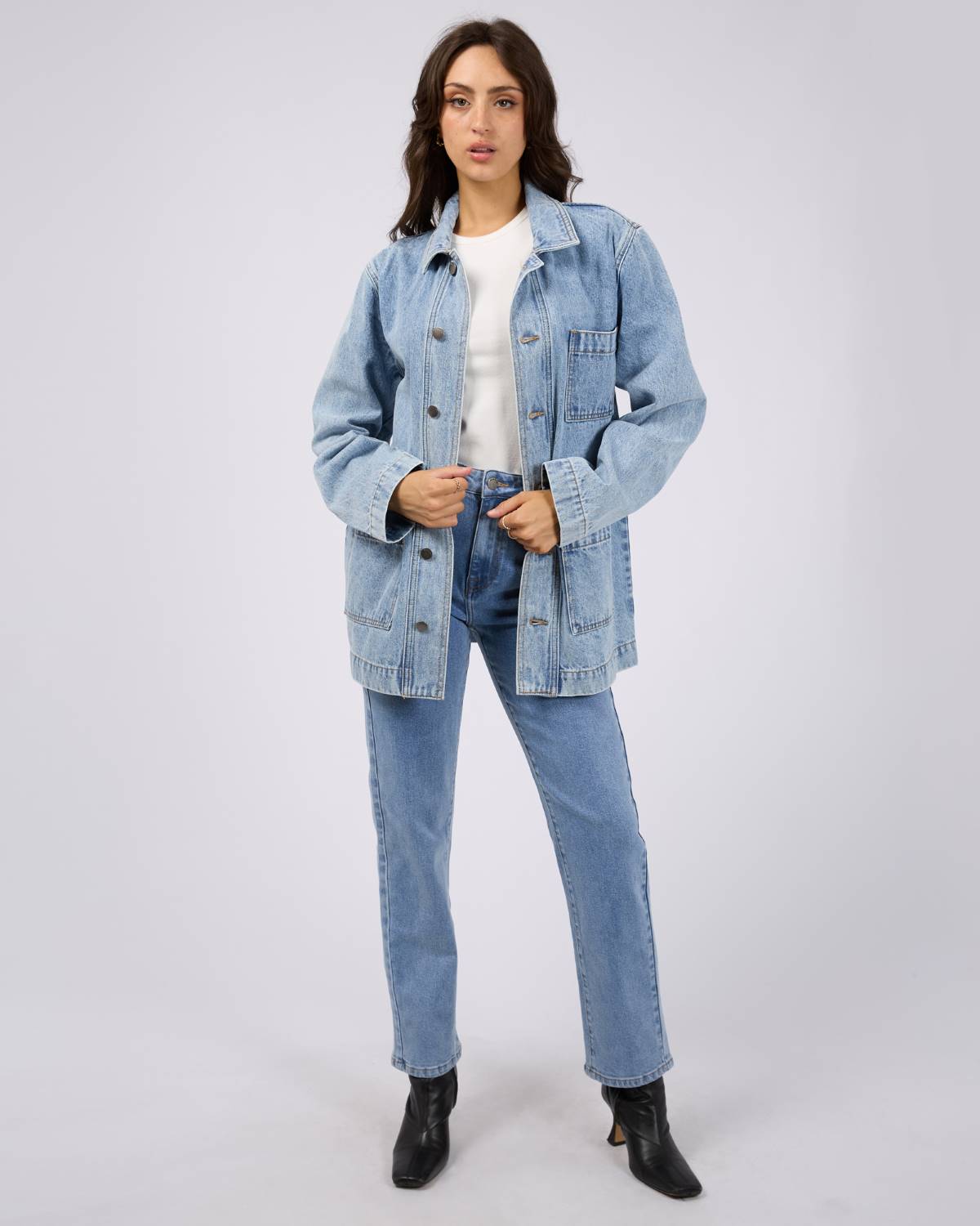 Jakke DAME SHACKET COAT ライトブルー Billie Shacket in Light Blue | Chances Surf NZ