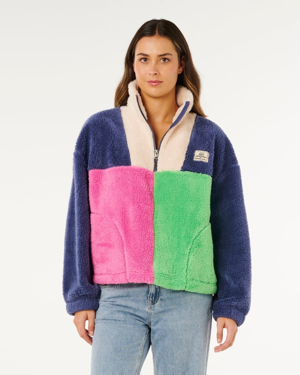 Block Party Polar Jumper in Navy | Chances Surf NZ
