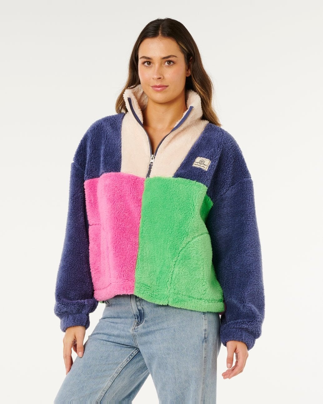 Block Party Polar Jumper in Navy | Chances Surf NZ