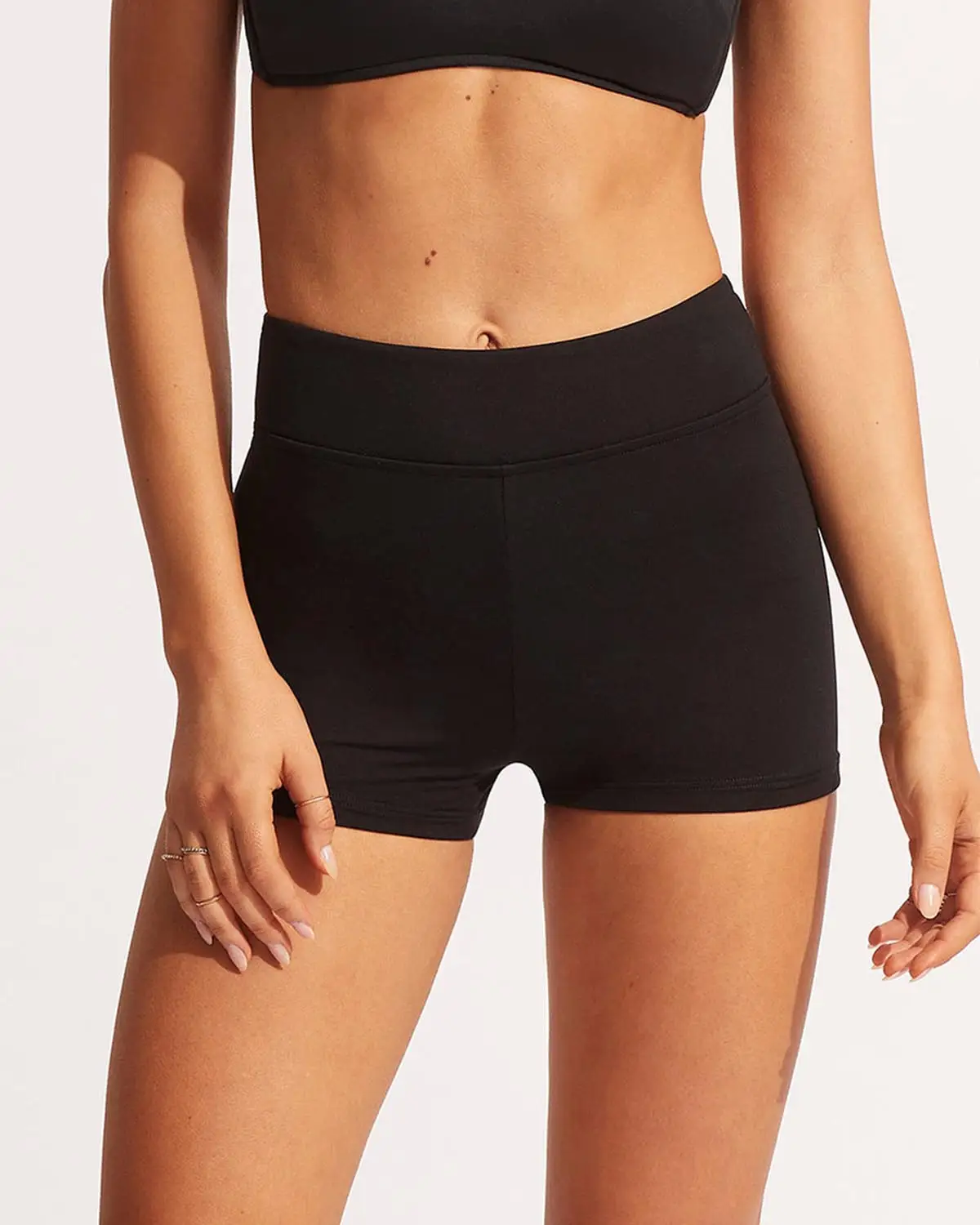 High waisted boy leg swim shorts sales