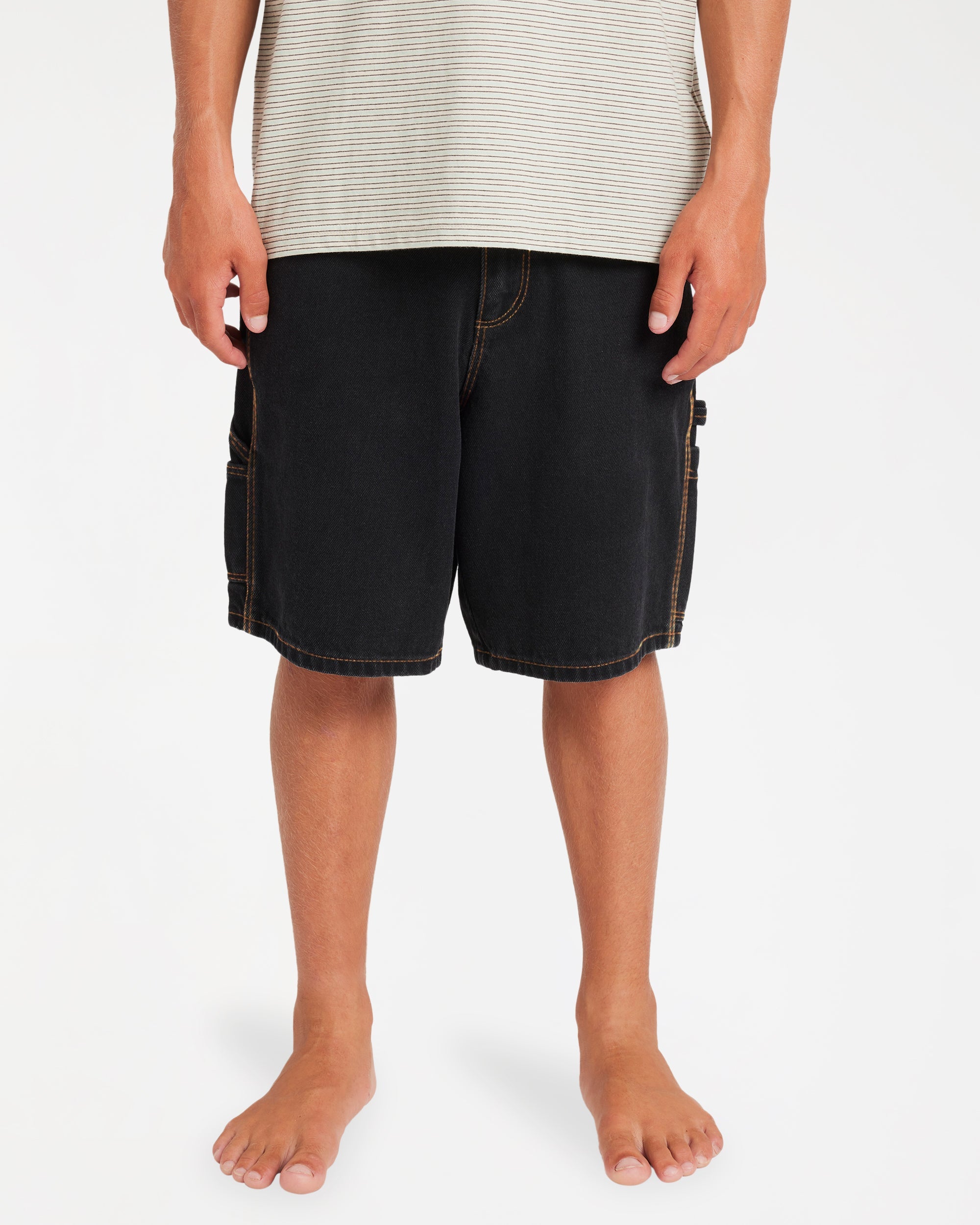 Boys Bad Dog Denim Short in Washed Black | Chances Surf NZ