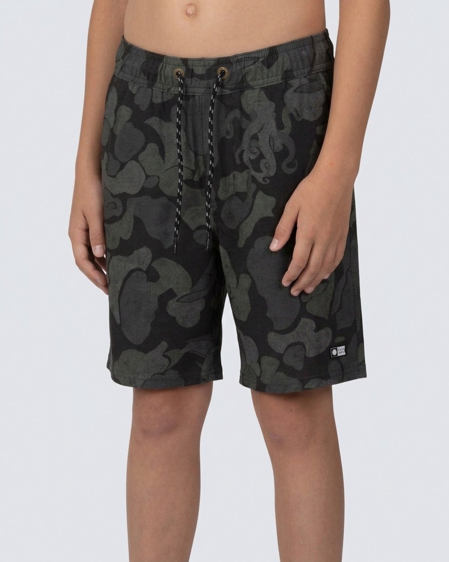 Boys Drifter Elastic Hybrid Boardshort in Camo | Chances Surf NZ