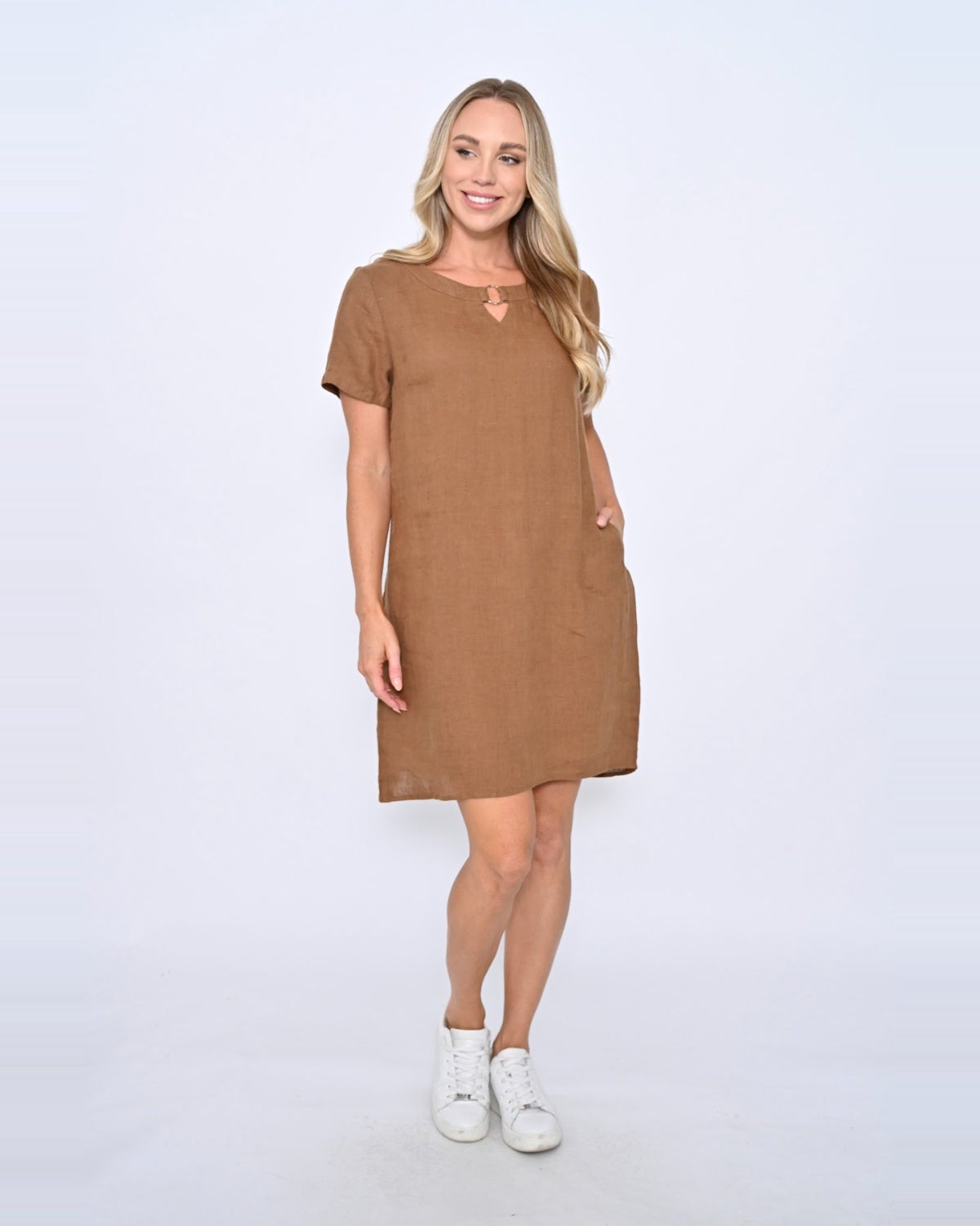 blue linen beach dress Linen Wrap Dress Eliana Cloudy Blue