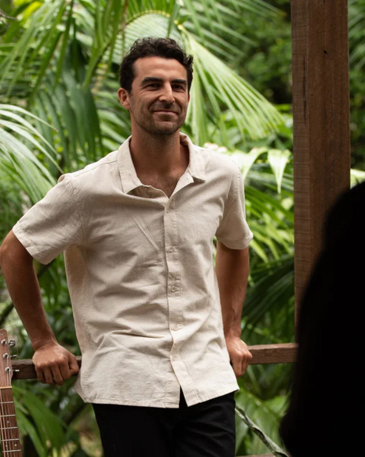 Classic Linen Shirt in Sand | Chances Surf NZ