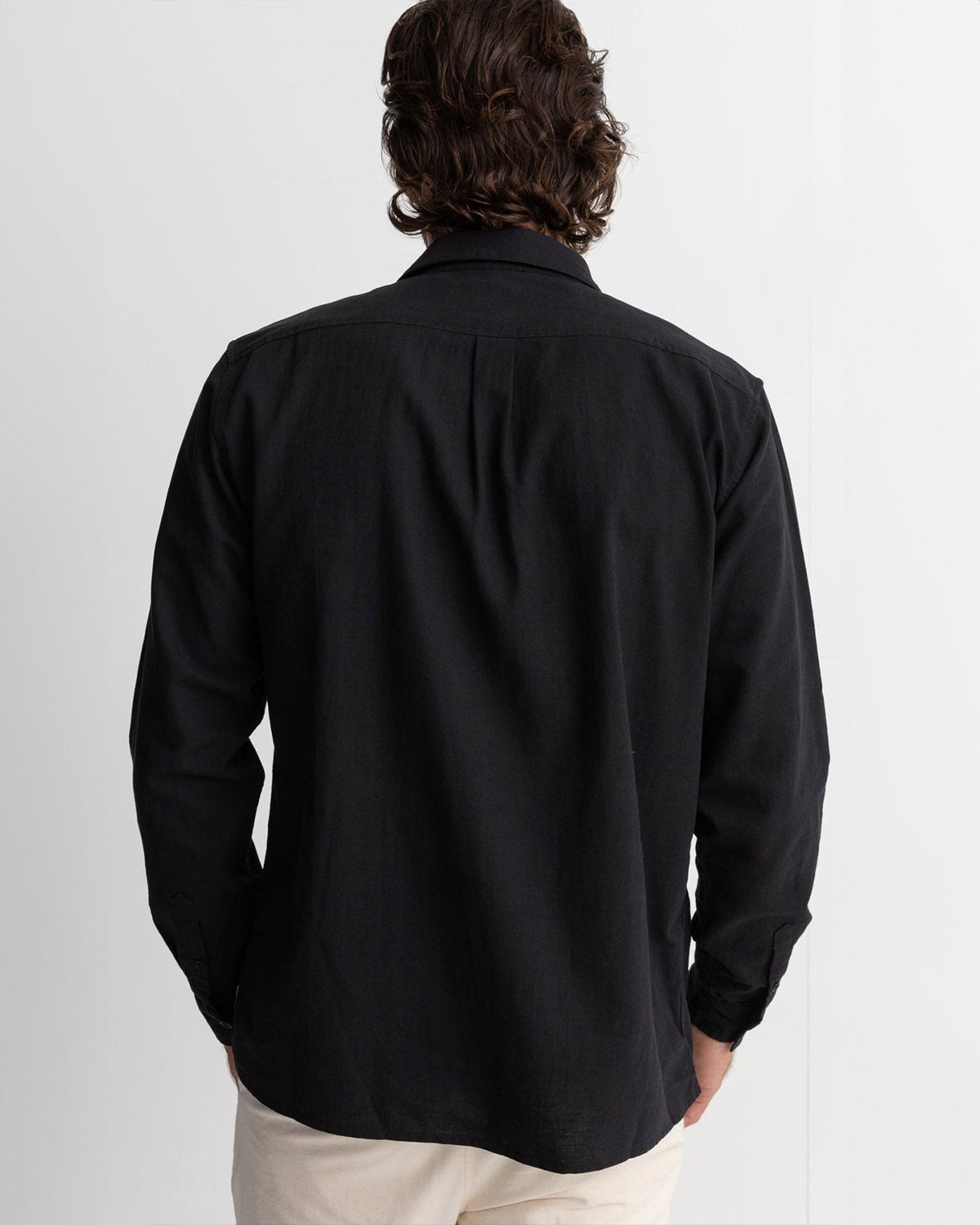 Classic Linen Shirt in Vintage Black | Chances Surf NZ