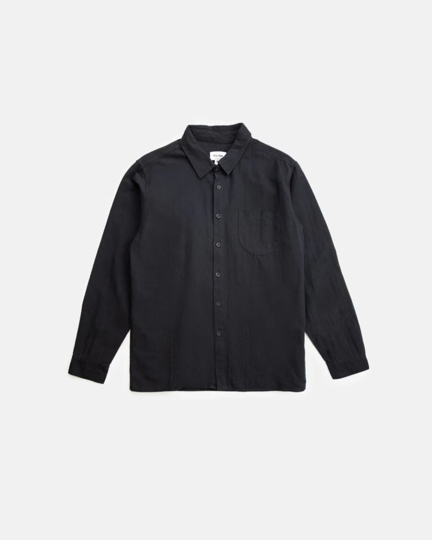 Classic Linen Shirt in Vintage Black | Chances Surf NZ