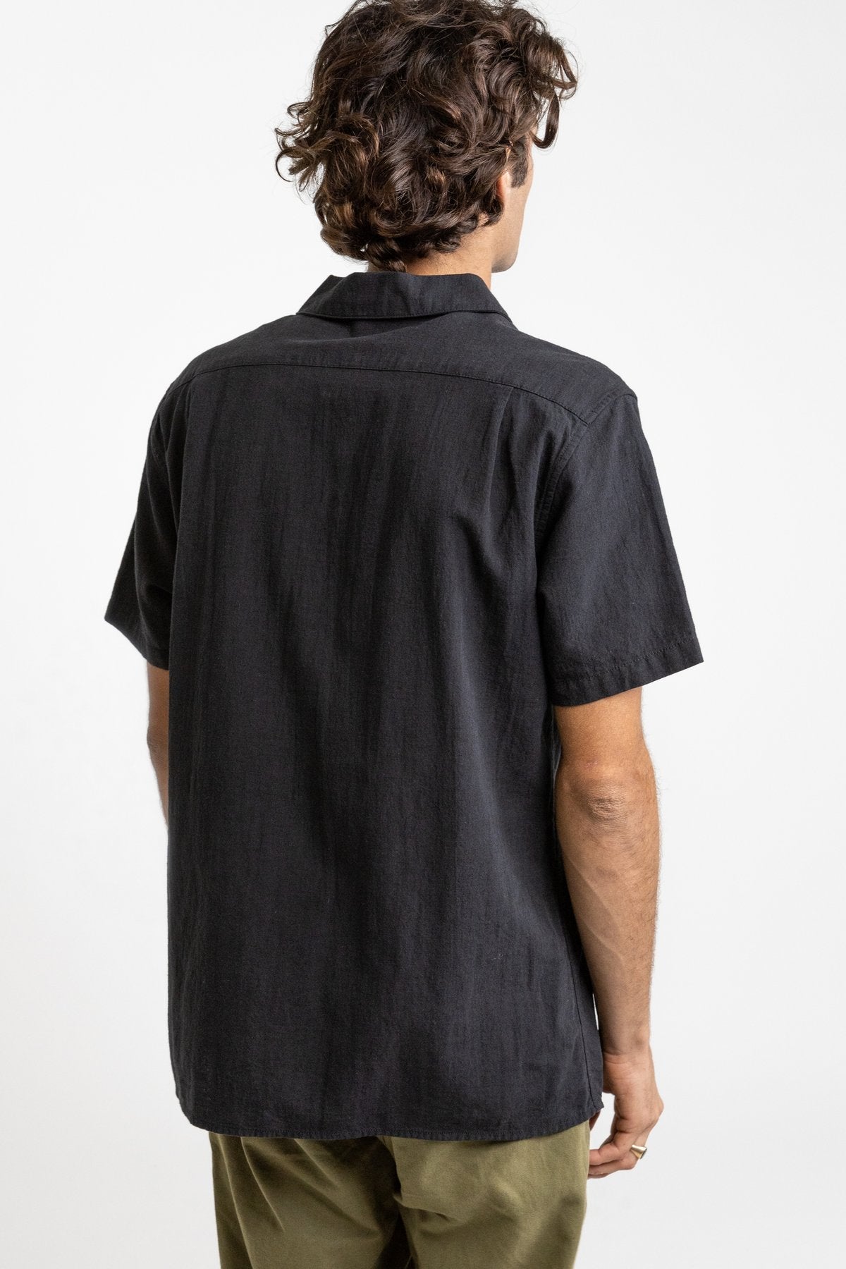 Classic Linen Ss Shirt in Vintage Black | Chances Surf NZ