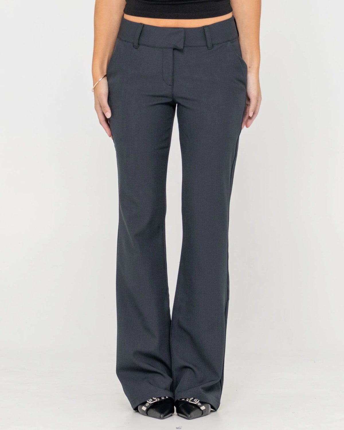 sachin and babi light blue dress Finance Mummy Low Rise Suit Pant in Black