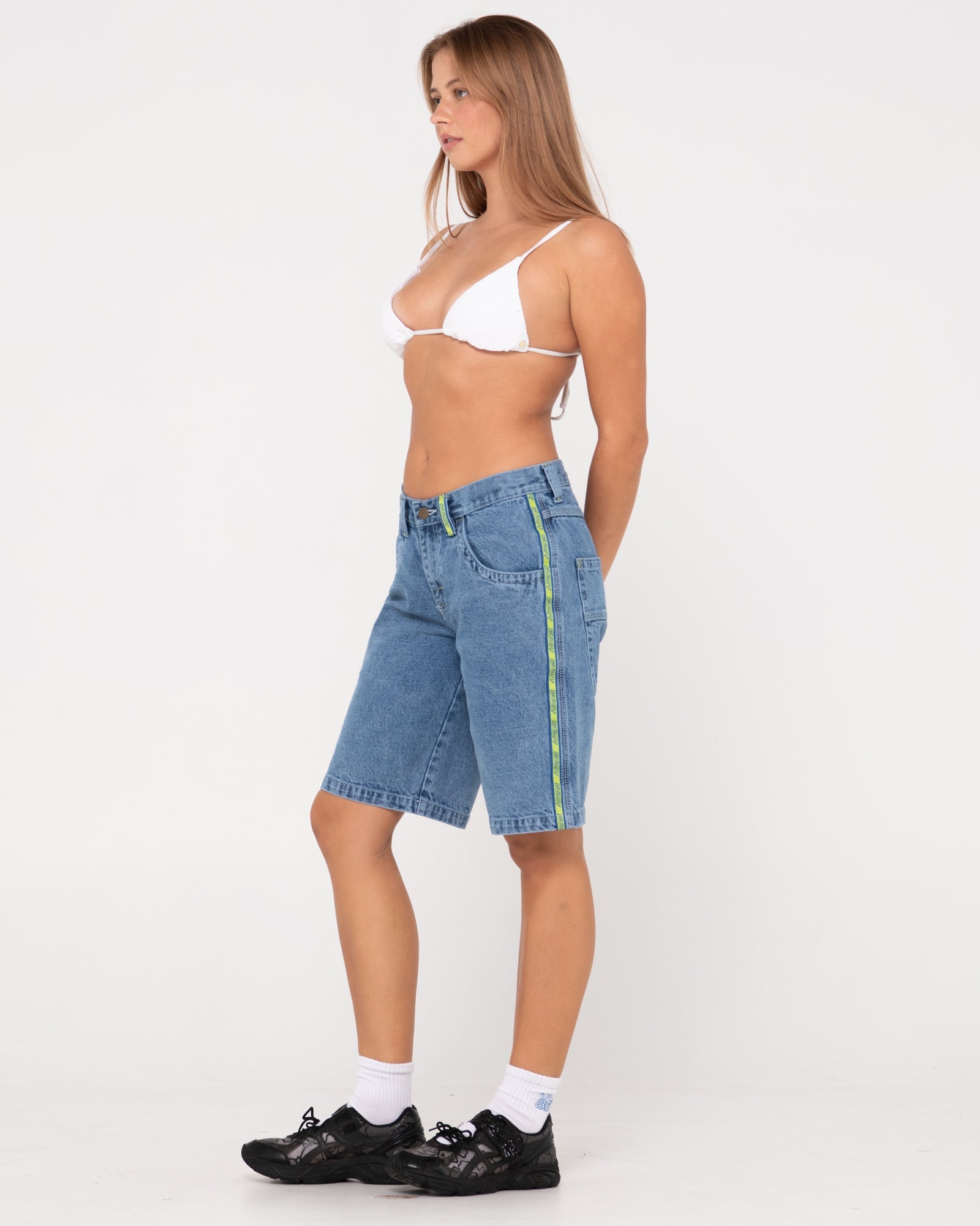 Flip Mommy Low Rise Wide Leg Denim Short | Chances Surf NZ