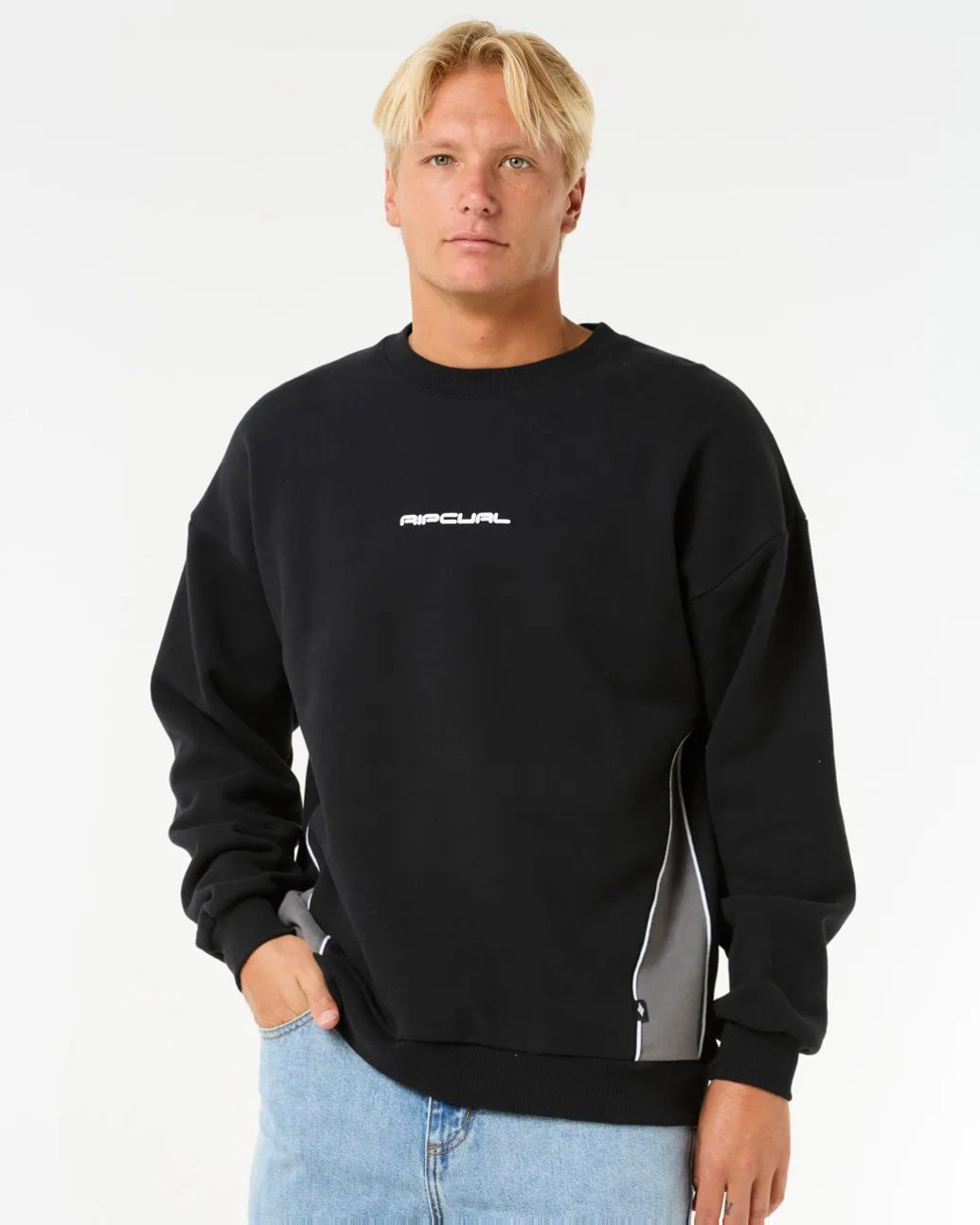 Giant Prawn Crew Jumper in Black | Chances Surf NZ