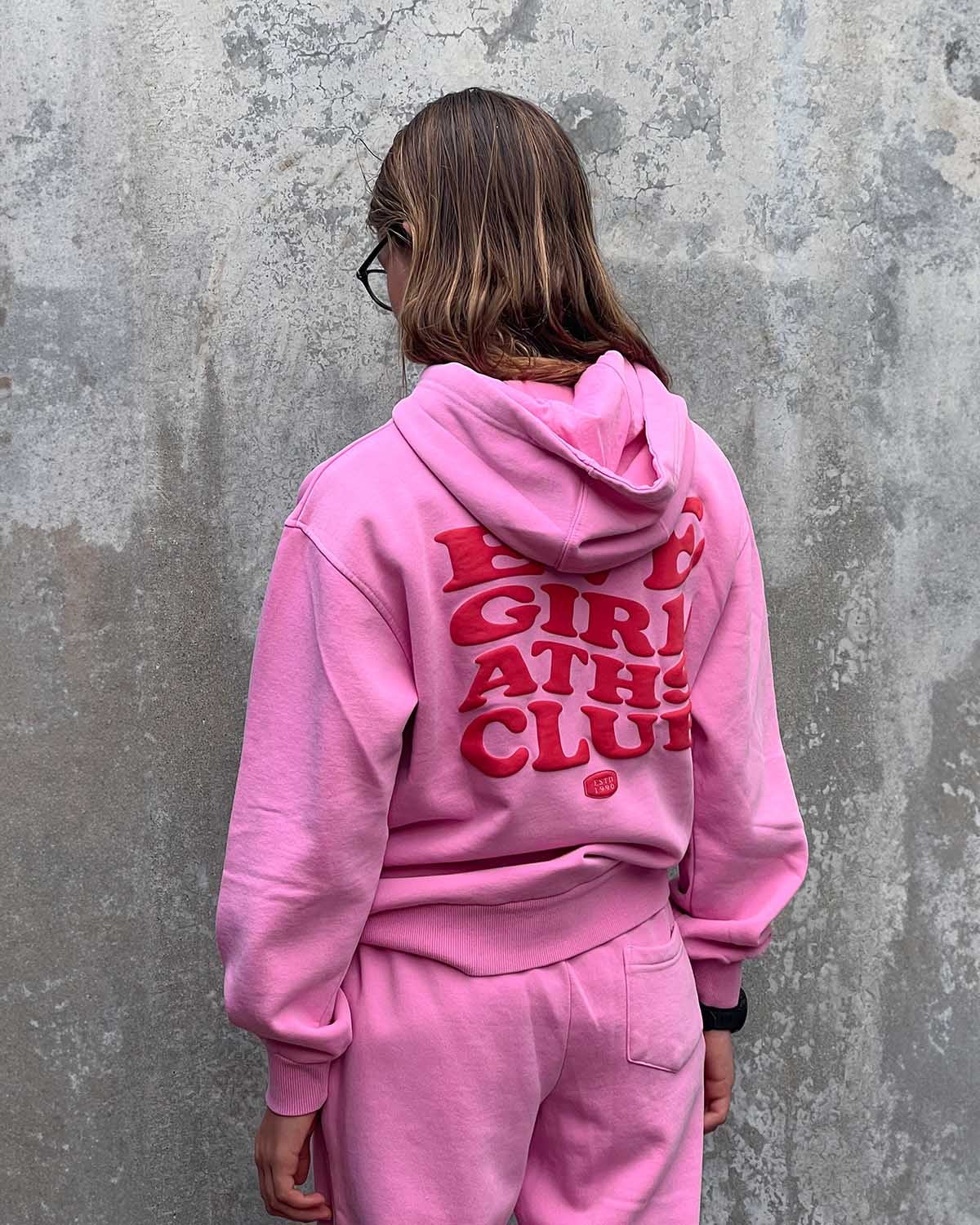 Pink New Girl Order Hoodies NEW Girl ORDER X Hello Kitty Printed