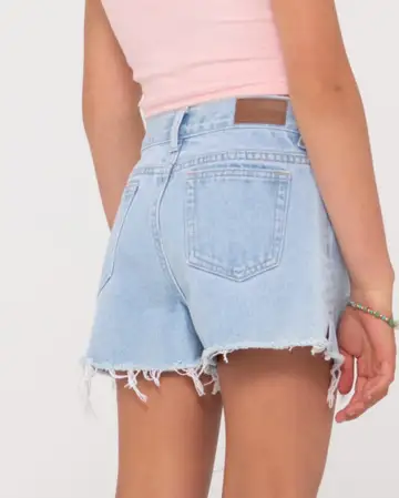 Girls Penny Kick Flare Denim Short Chances Surf NZ