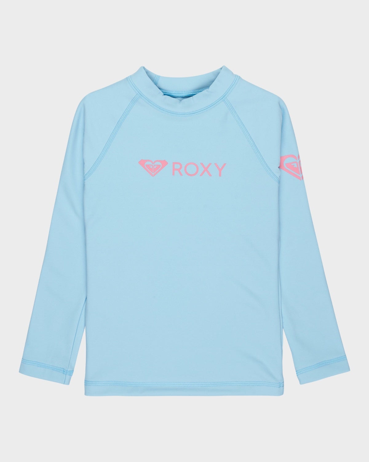 Girls Roxy Heater Rash Shirt in Sky Blue | Chances Surf NZ