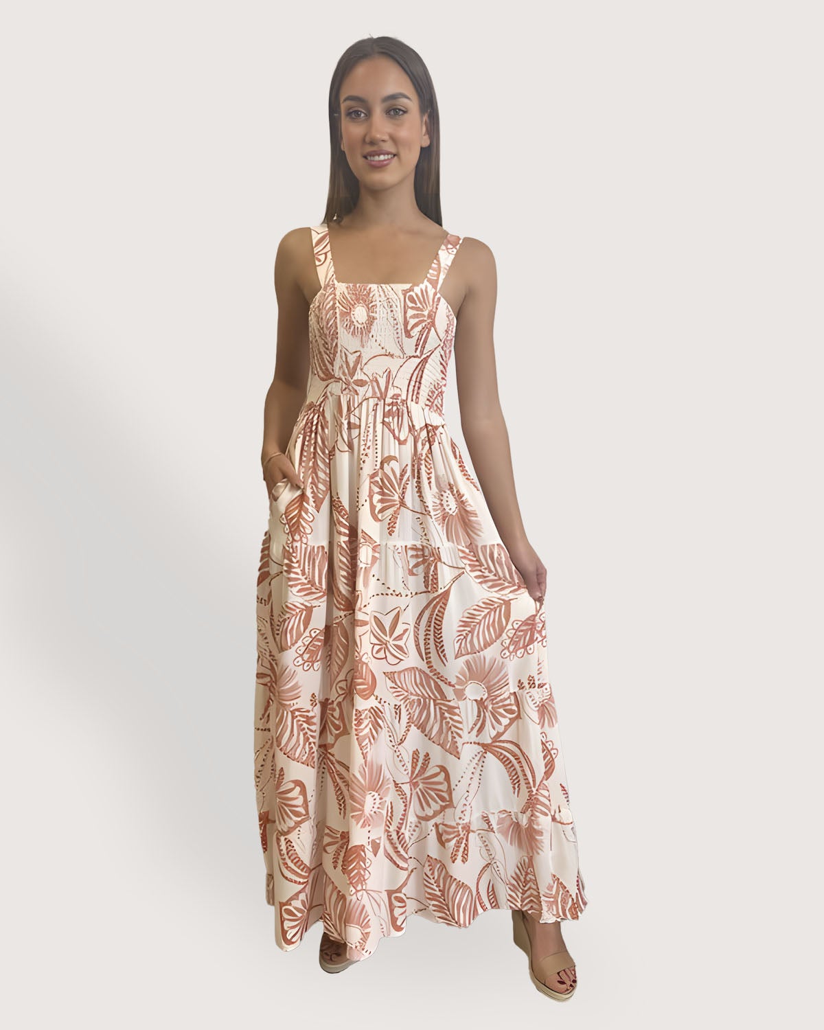 Golden Tropics Maxi Dress