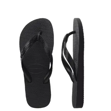 Plain black havaianas sales