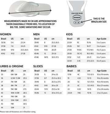 Havaiana size chart us sales