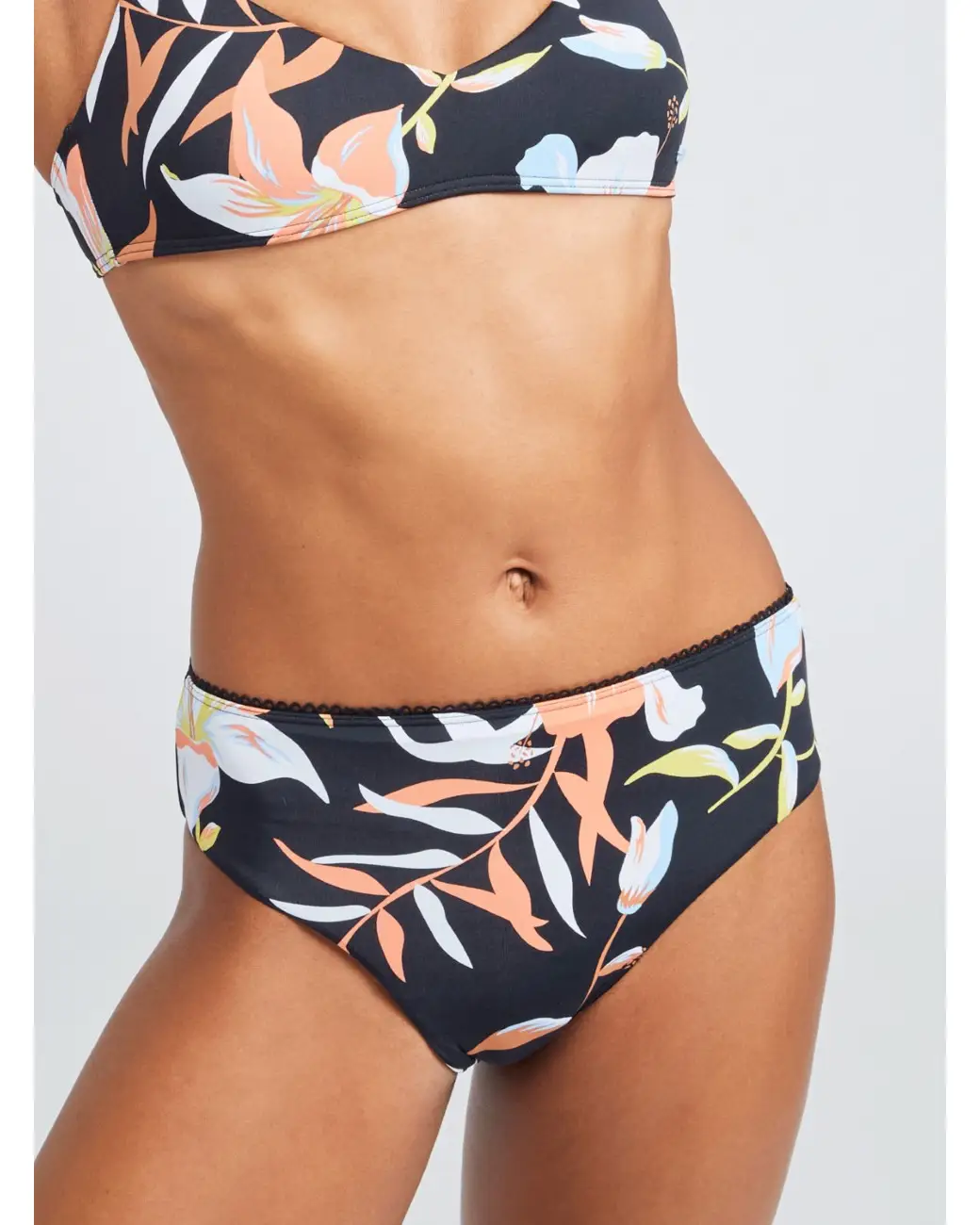 Hibiscus Wave Bikini Mid Waist Bikini Bottom Chances Surf NZ