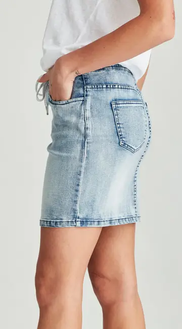 High waisted denim skirt nz hot sale
