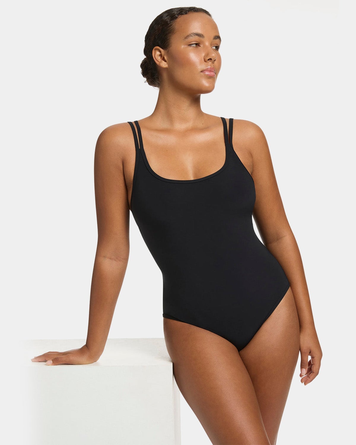 Versa Rib Cut Out Bandeau One-piece Swimsuit