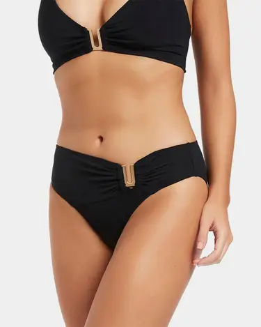 Jetset Fold Down High Waisted Bikini Bottom - Black – Seafolly US