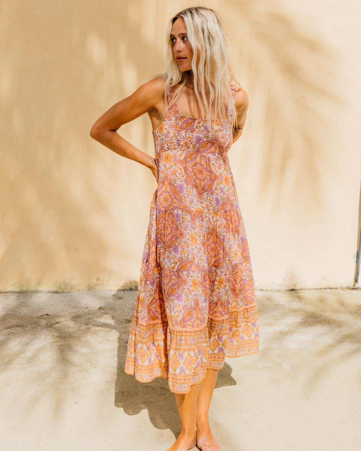 billabong summer shine midi dress Summer Shine - Women's Green Midi Dress