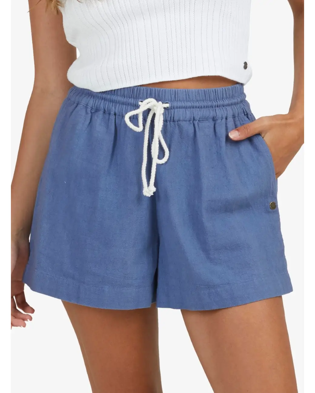Womens linen 2025 beach shorts