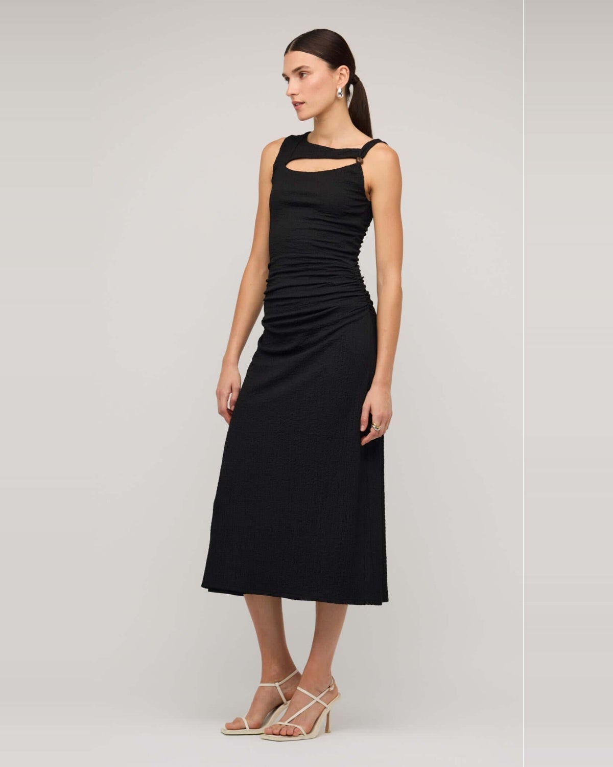 Lyric Cutout Midi Dress in Black | Chances Surf NZ