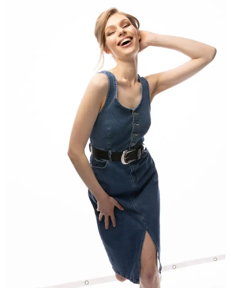 Denim pinafore 2025 dress nz