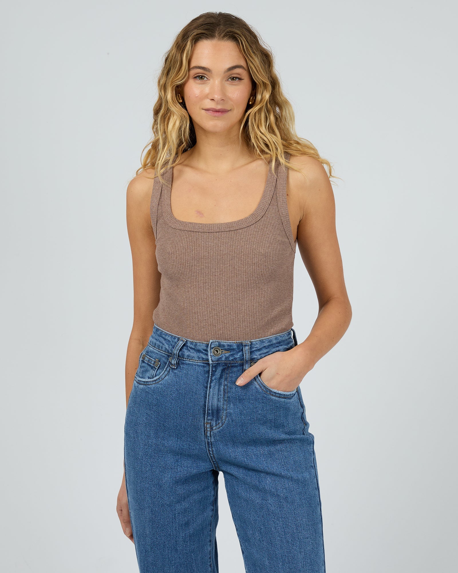 Mia Tank Top in Brown | Chances Surf NZ