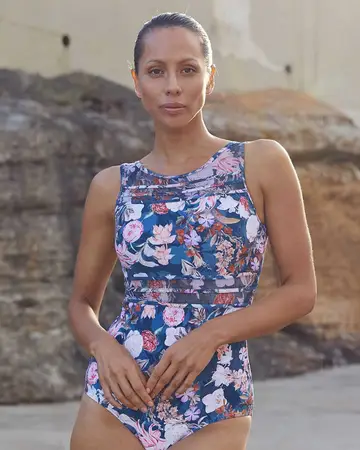 Jantzen high neck one piece swimsuit sales