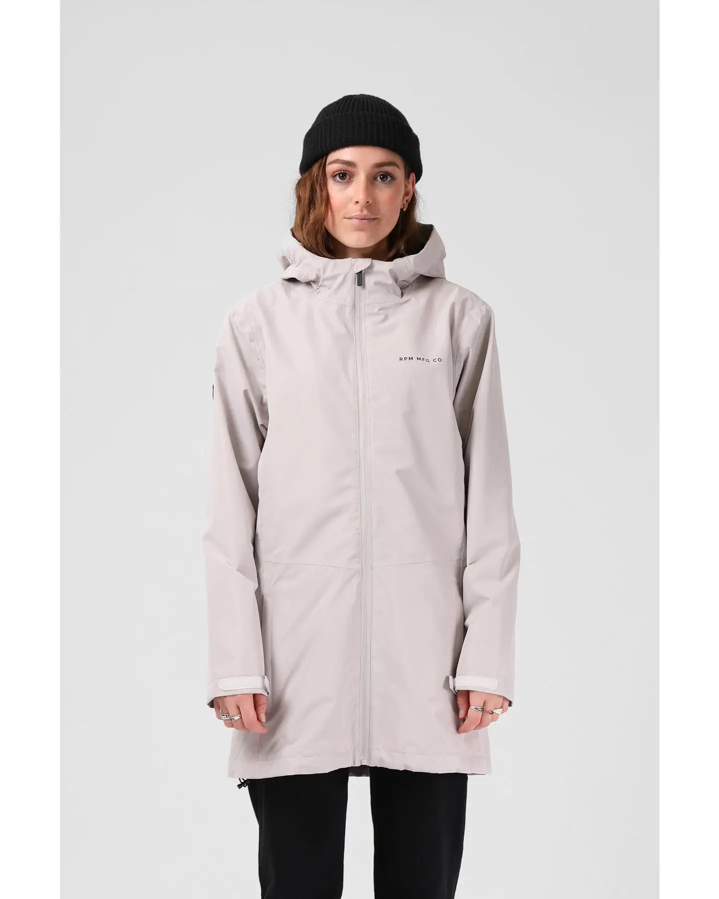 Grey top rain mac