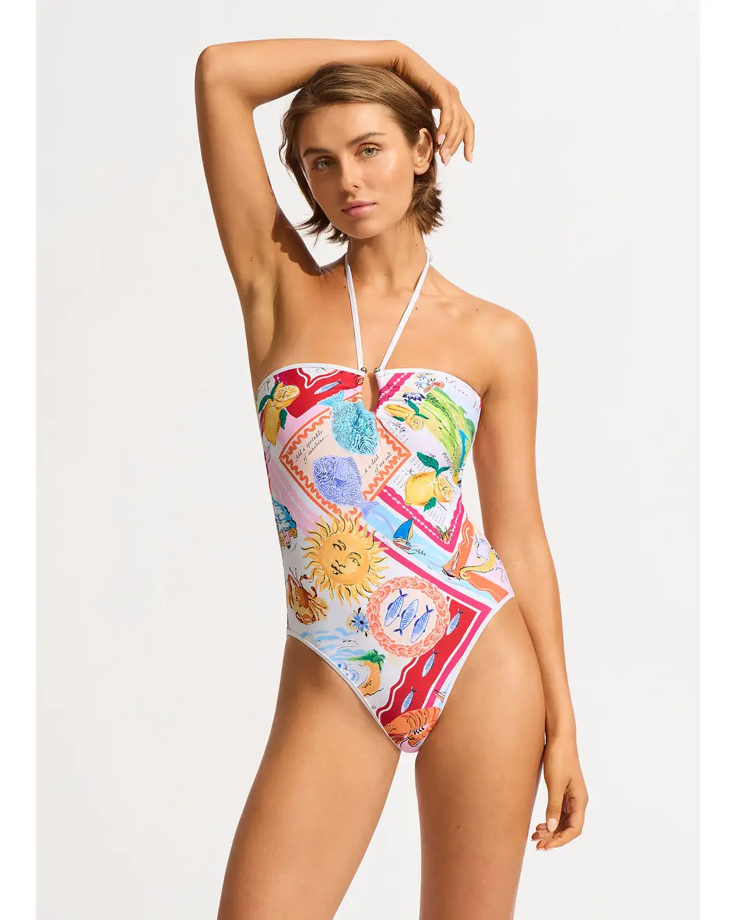 Ring Front Bandeau One Piece Swimsuit wish Chances Surf NZ