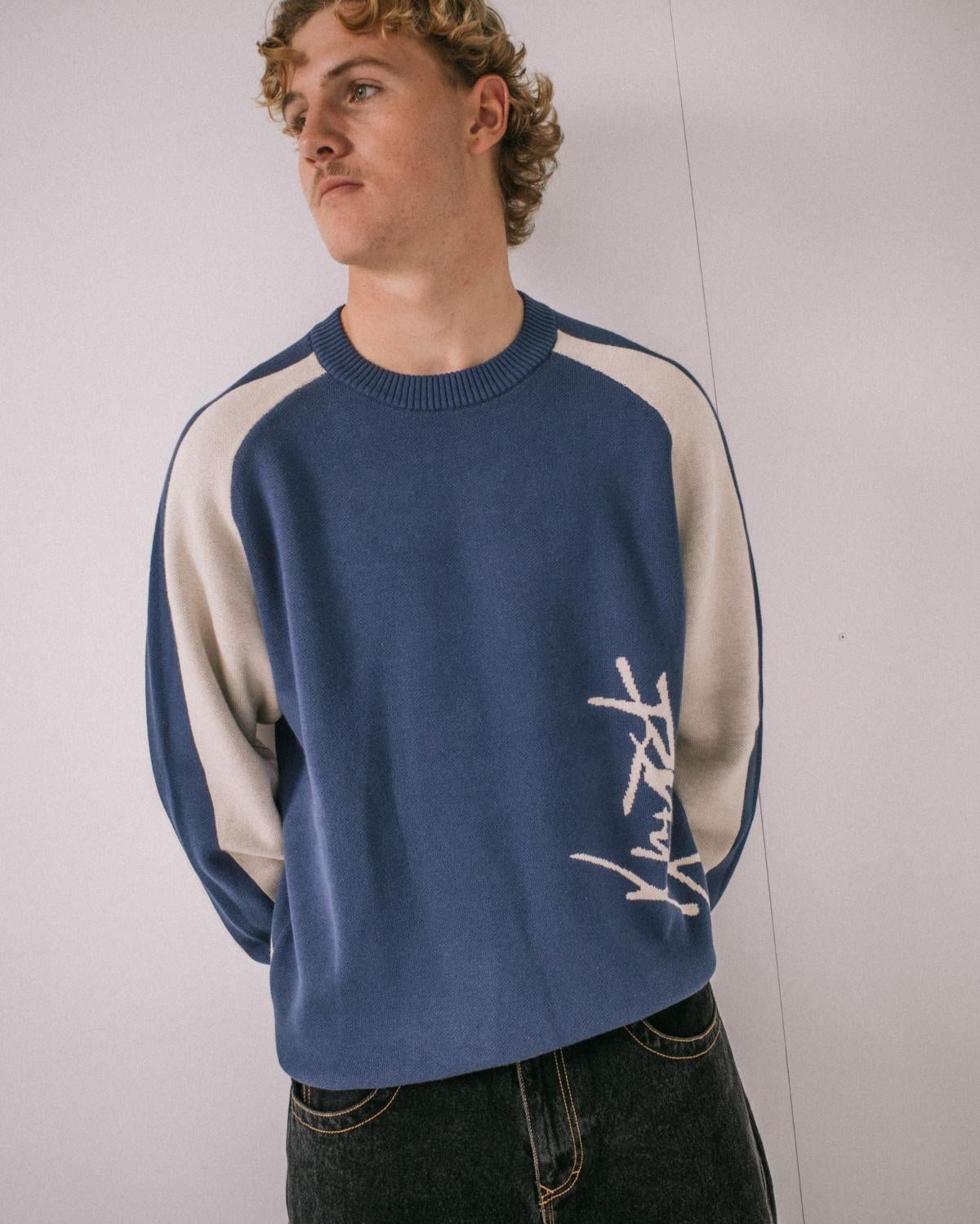 トップス PHIGVEL Crewneck Knit DUST BLUE 2024SS トップス PHIGVEL