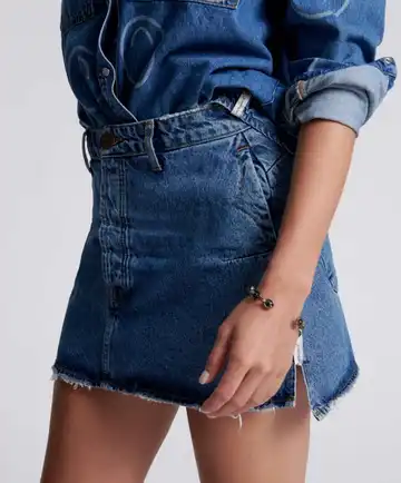 Vanguard high waist denim skirt best sale