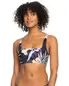 Roxy Active Print Fashion Bikini Top - Black