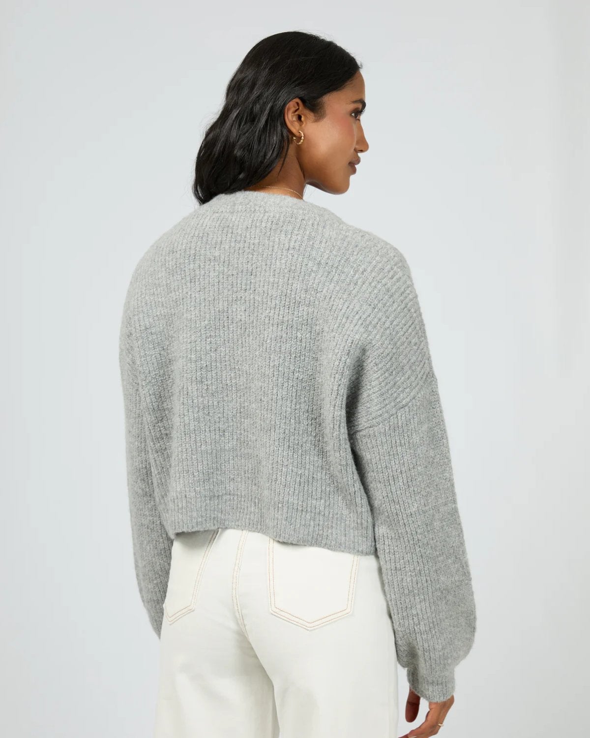 Blueleaブルレアsummer knit cardigan グレー RUFFLED KNIT CARDIGAN - Blue / Gray | ZARA United States