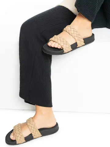 Braided slip 2025 on sandals