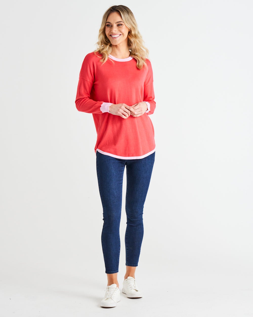 Betty Basics Sophie Knit Jumper in Pink