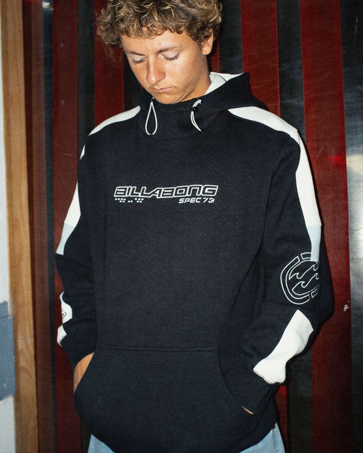 Spec 73 Pop Mock Hoodie in Black | Chances Surf NZ