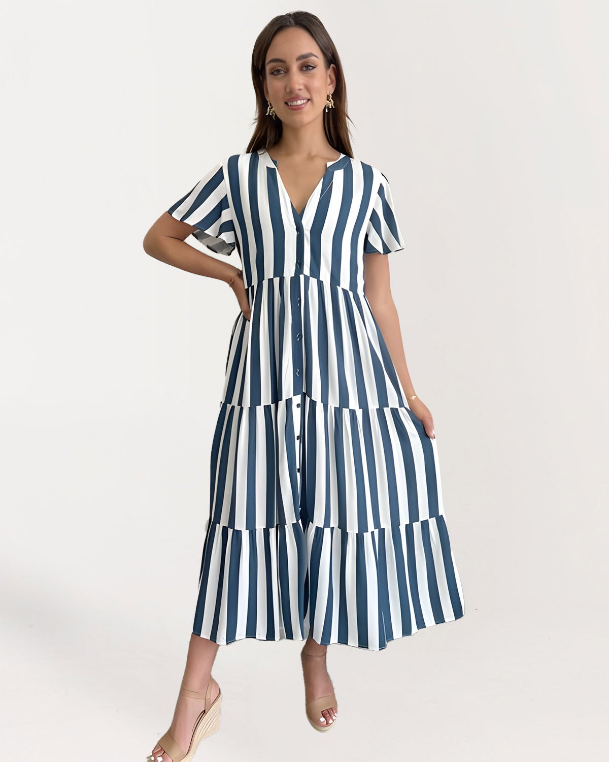 ワンピース Saint-Tropez Striped Long Dress Saint-Tropez Striped Long Dress