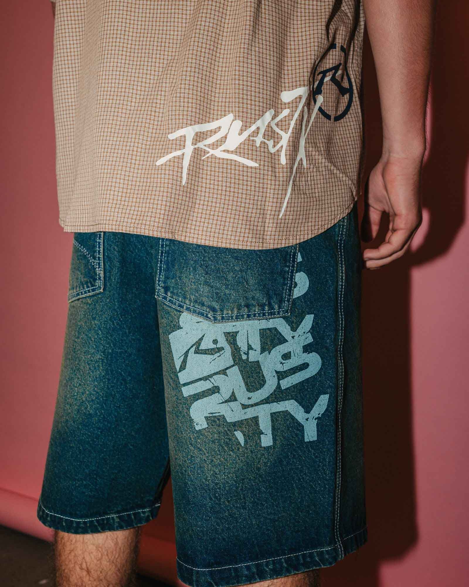 【BoTT】Ol' Dirty Painter Short Stone Cold Baggy Jort in Dark N Dirty | Chances Surf NZ