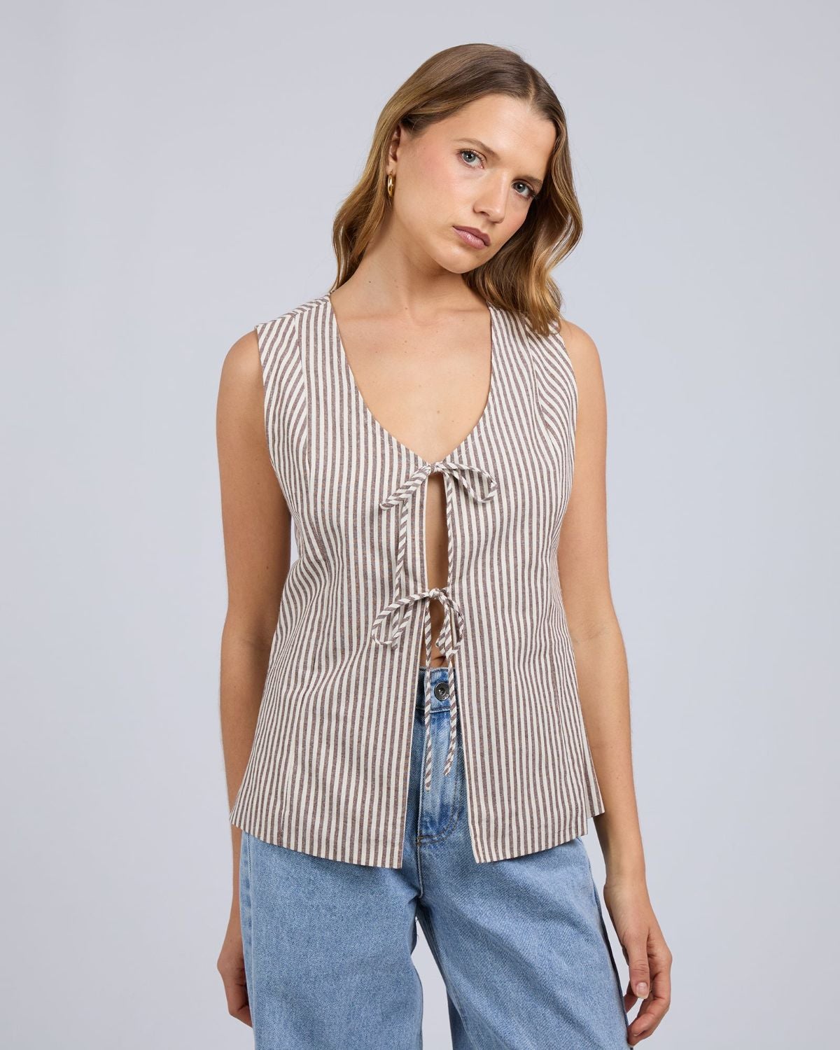 Sunday Tie Top in Chocolate | Chances Surf NZ