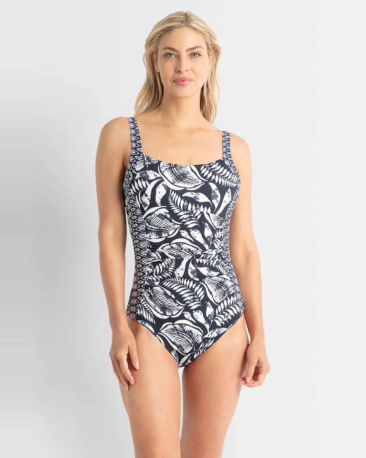 Peru Gathered Square One Piece Swimsuit