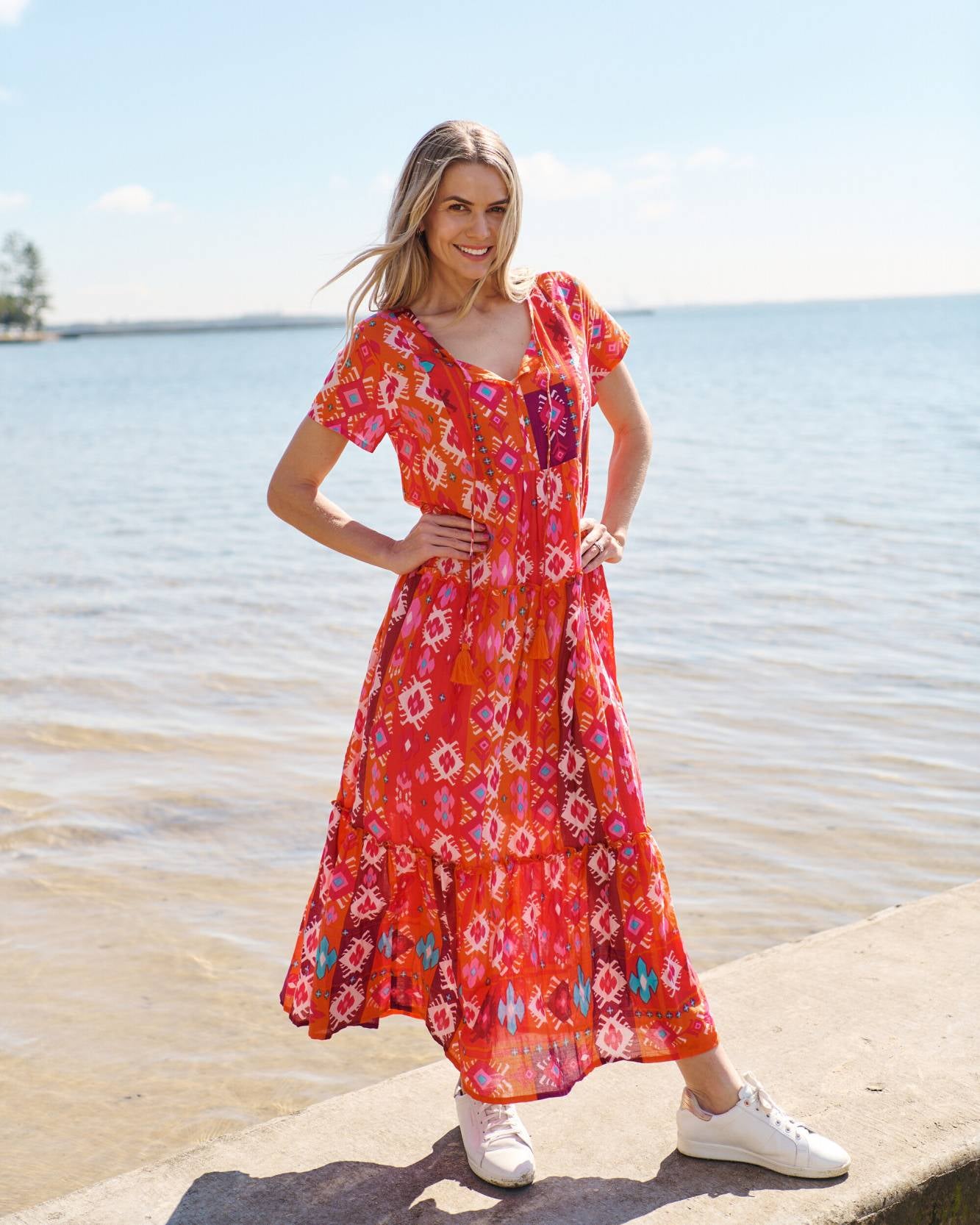 knee length dresses for ladies Billabong Sway Away Dresses – NZ Shred main image 1